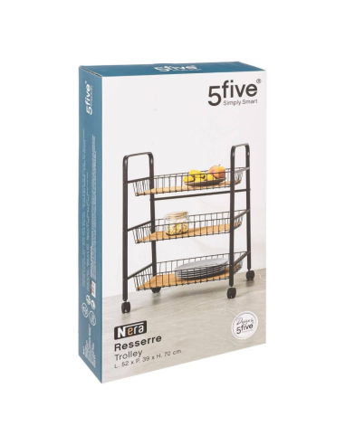 VERDULERO METAL NEGRO/ MADERA