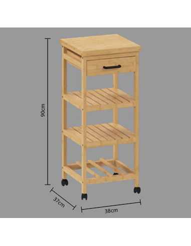 VERDULERO MADERA BAMBÚ