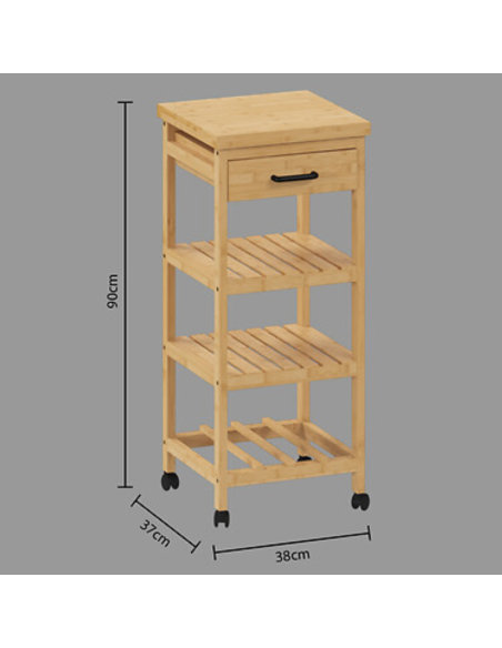 VERDULERO MADERA BAMBÚ