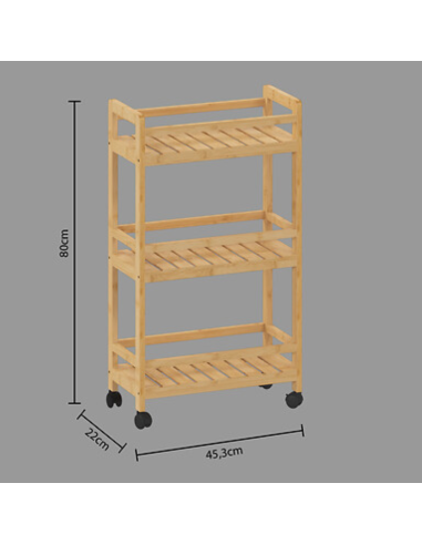 VERDULERO MADERA BAMBÚ ESPACIO REDUCIDO