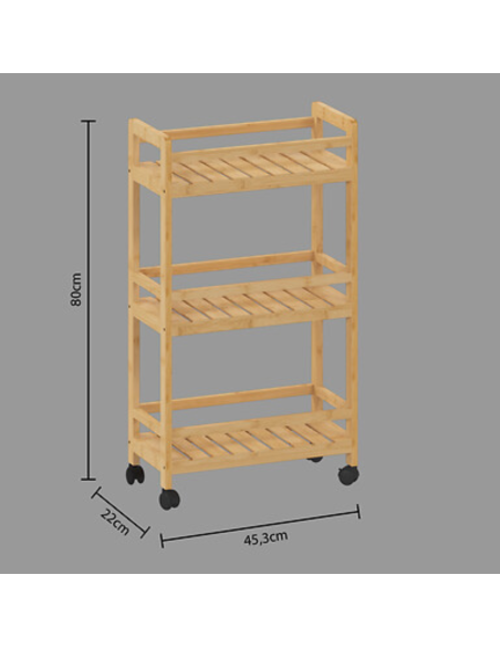 VERDULERO MADERA BAMBÚ ESPACIO REDUCIDO