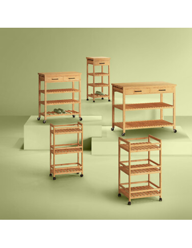 VERDULERO MADERA BAMBÚ ESPACIO REDUCIDO