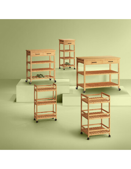 VERDULERO MADERA BAMBÚ ESPACIO REDUCIDO