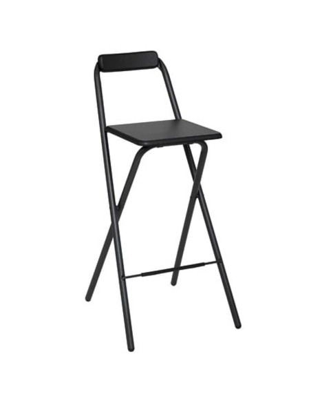 TABURETE ALTO PLEGABLE NEGRO