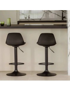 TABURETE ALTO REGULABLE NEGRO 2