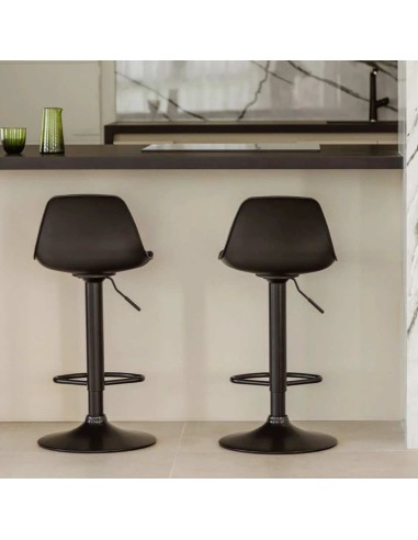 TABURETE ALTO REGULABLE NEGRO