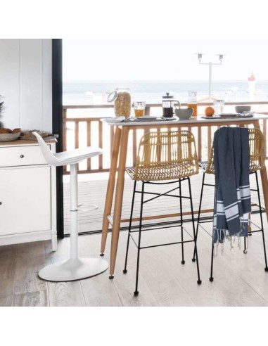 TABURETE ALTO REGULABLE BLANCO