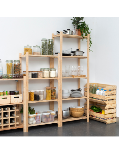 ESTANTERÍA ALISTONADA PINO MACIZO 171x65x30