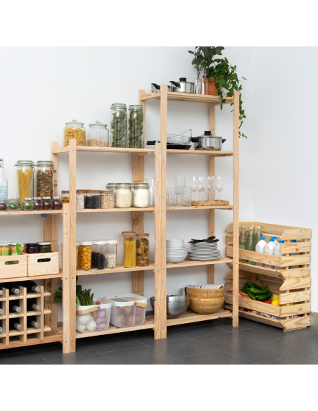 ESTANTERÍA ALISTONADA PINO MACIZO 171x65x30