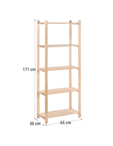 ESTANTERÍA ALISTONADA PINO MACIZO 171x65x30