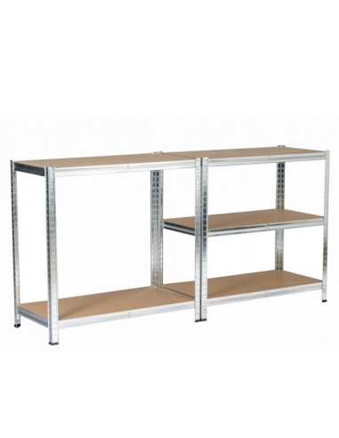 ESTANTERÍA METAL/MDF INGENIO 5 ESTANTES 180x90x40