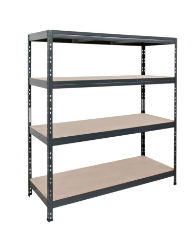 ESTANTERÍA METAL/MDF SUPERLINE 4 ESTANTES 180x120x45