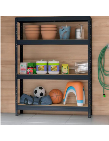 ESTANTERÍA METAL/MDF SUPERLINE 4 ESTANTES...