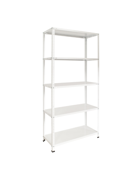 ESTANTERÍA METAL 5 BALDAS BLANCO 180x90x30