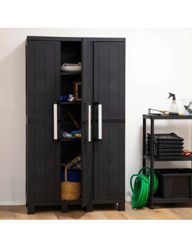 ARMARIO RESINA GARAJE MIDI NEGRO