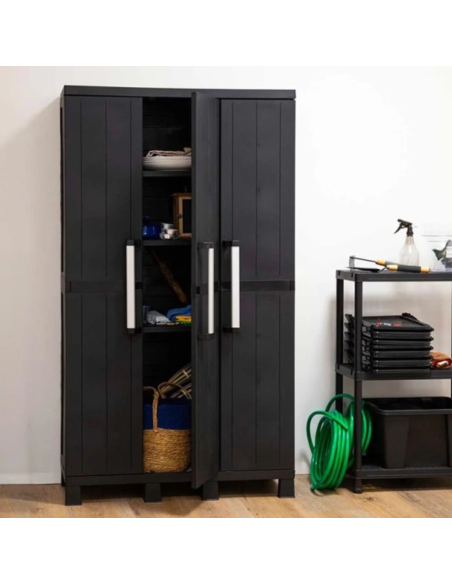 ARMARIO RESINA GARAJE MIDI NEGRO