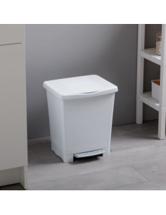 CUBO BASURA PEDAL MILlENIUM BLANCO 25 L. 2