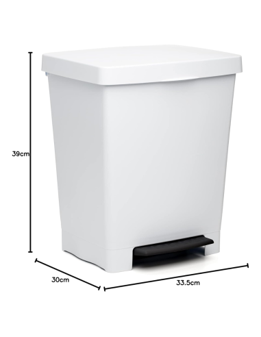 CUBO BASURA PEDAL MILlENIUM BLANCO 25 L.