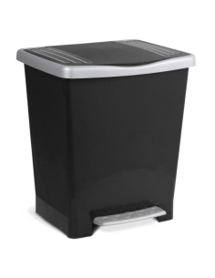 CUBO BASURA PEDAL MILlENIUM NEGRO 25 L.