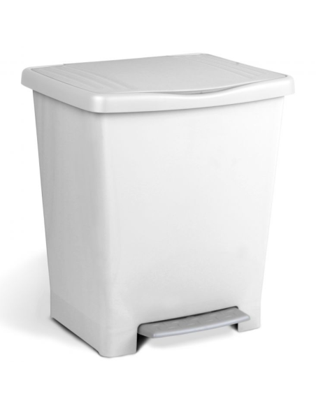 CUBO BASURA PEDAL MILlENIUM BLANCO 25 L.