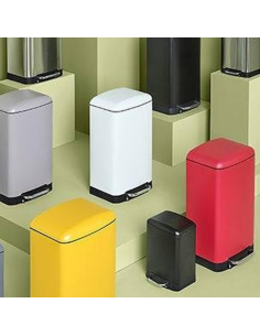 CUBO PEDAL METAL BLANCO 30 L. 2