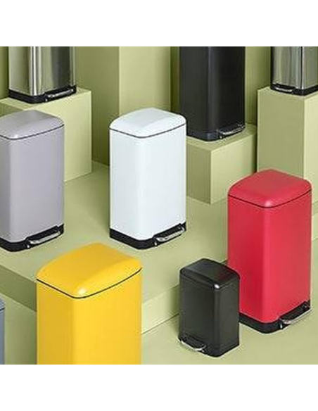 CUBO PEDAL METAL BLANCO 30 L.