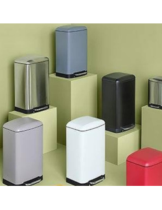 CUBO PEDAL METAL INOX 30 L. 2