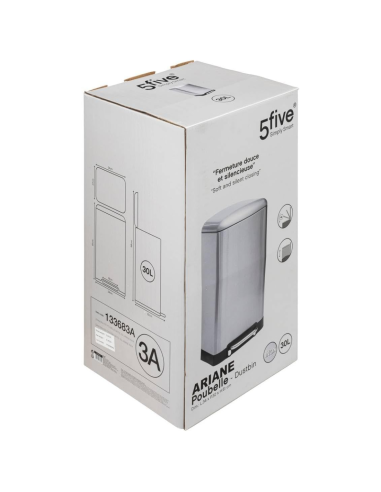 CUBO PEDAL METAL INOX 30 L.