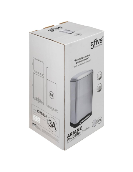 CUBO PEDAL METAL INOX 30 L.