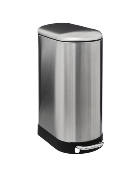 CUBO PEDAL SLIM METAL INOX 30 L.