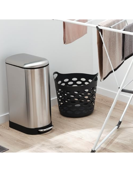 CUBO PEDAL SLIM METAL INOX 30 L.