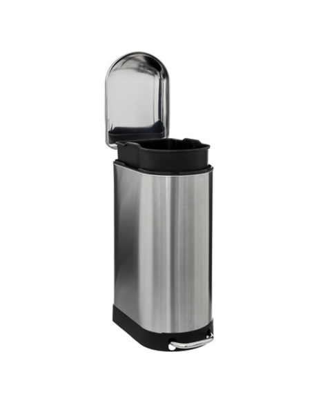 CUBO PEDAL SLIM METAL INOX 30 L.