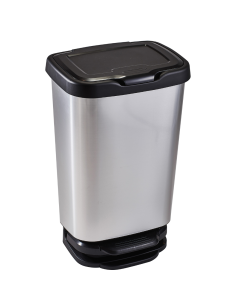 CUBO PEDAL NEGRO/METALIZADO 40 L.