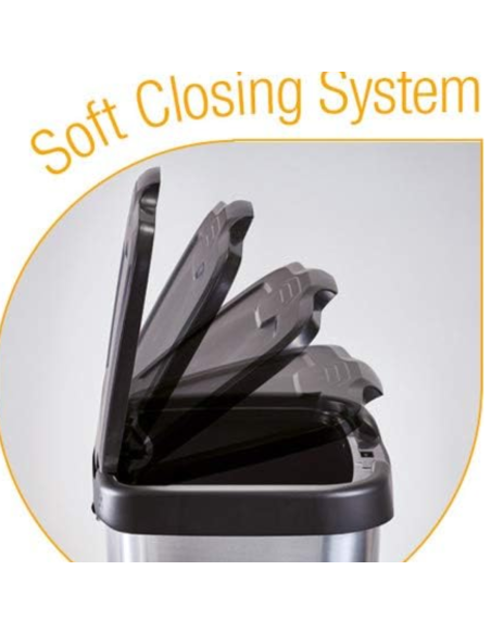 CUBO PEDAL NEGRO/METALIZADO 40 L.