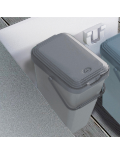 CUBO BASURA ASA GRIS 14 L. 2