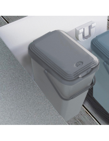 CUBO BASURA ASA GRIS 14 L.