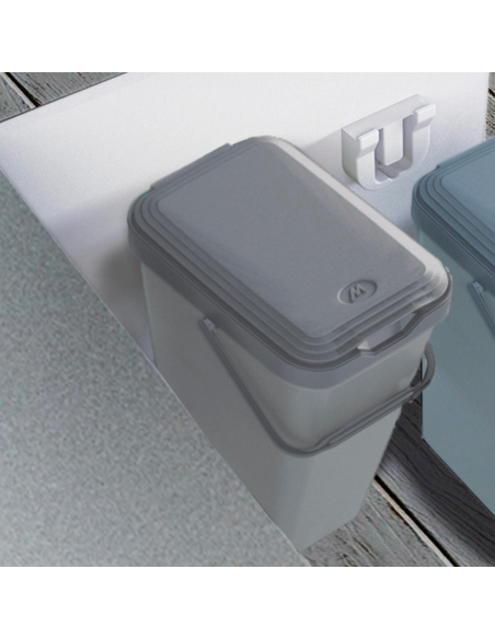 CUBO BASURA ASA GRIS 14 L.