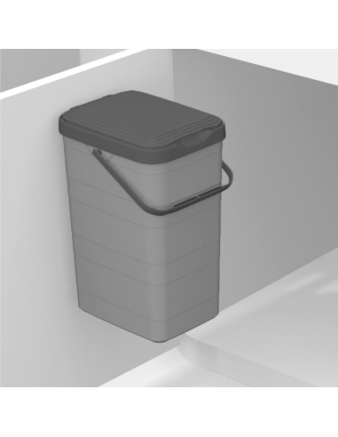 CUBO BASURA ASA GRIS 14 L.