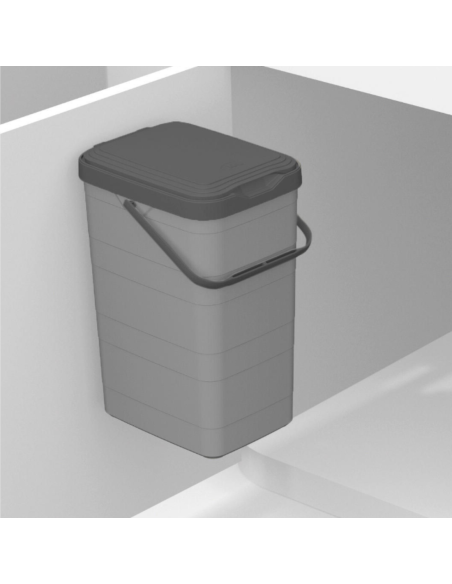 CUBO BASURA ASA GRIS 14 L.