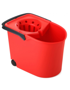CUBO FREGAR ESCURRIDOR ROJO 13 L.
