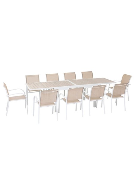 MESA EXTENSIBLE ALUMINO PIAZZA BLANCO