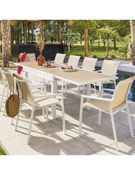 MESA EXTENSIBLE ALUMINO PIAZZA BLANCO