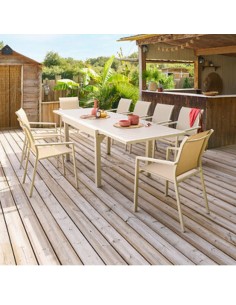 SILLA JARDIN ESSENTIA BLANCO/LINO 2
