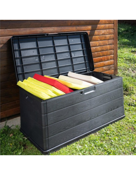 BAÚL EXTERIOR RESINA ANTRACITA 340 L.