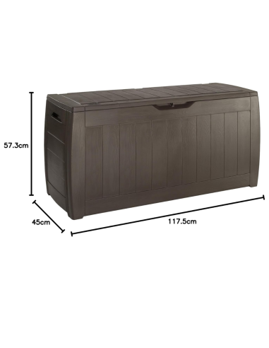 BAÚL EXTERIOR RESINA MARRÓN 270 L.