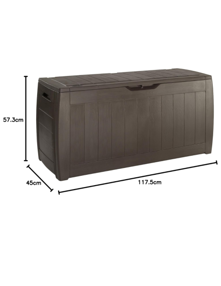 BAÚL EXTERIOR RESINA MARRÓN 270 L.