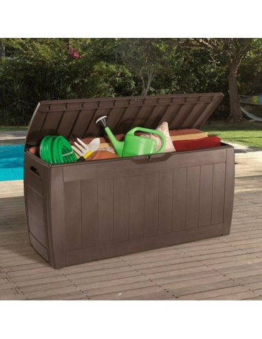 BAÚL EXTERIOR RESINA MARRÓN 270 L.