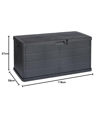 BAÚL EXTERIOR RESINA ANTRACITA 340 L.