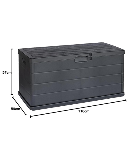BAÚL EXTERIOR RESINA ANTRACITA 340 L.