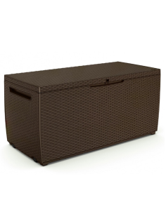 BAÚL EXTERIOR RESINA RATTÁN MARRÓN 305 L.